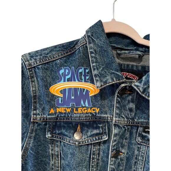 Space Jam x Members Only Looney Tunes Denim Jean Jacket M - Picture 2 of 8
